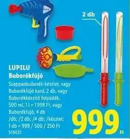 Lidl LUPILU Buborékfújó ajánlat