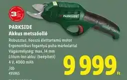 Lidl PARKSIDE Akkus metszőolló ajánlat