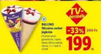 Ballino Tölcséres sorbet jégkrém
