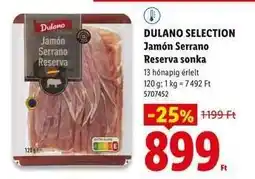 Lidl DULANO SELECTION Jamón Serrano Reserva sonka ajánlat