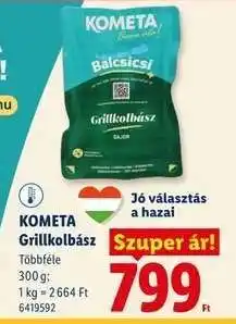 Lidl KOMETA Grillkolbász ajánlat
