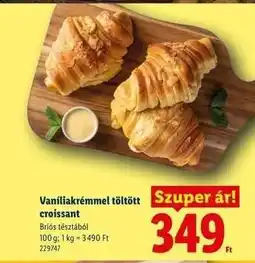 Lidl Vaníliakrémmel töltött croissant ajánlat