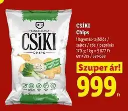 Lidl Csíki chips ajánlat