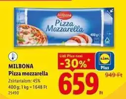 Lidl Milbona Pizza Mozzarella ajánlat