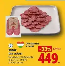 Lidl Pikok Dán szalámi ajánlat
