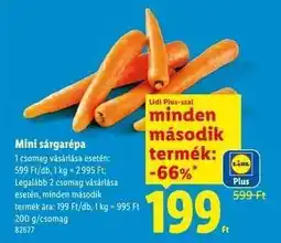 Lidl Mini sárgarépa ajánlat