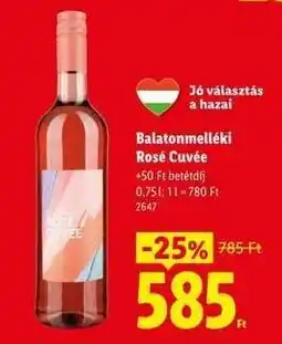 Lidl Balatonmelléki Rosé Cuvée ajánlat