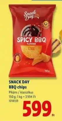 Lidl SNACK DAY BBQ chips ajánlat