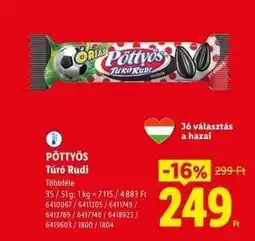 Lidl PÖTTYÖS Túró Rudi ajánlat