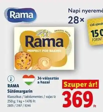 Lidl RAMA Sütőmargarin ajánlat