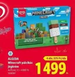 Lidl ALGIDA Minecraft pálcikás jégkrém ajánlat