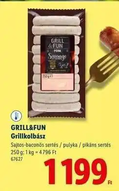Lidl GRILL&FUN Grillkolbász ajánlat