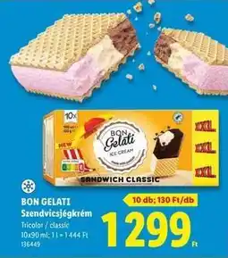 Lidl BON GELATI Szendvicsjégkrém ajánlat
