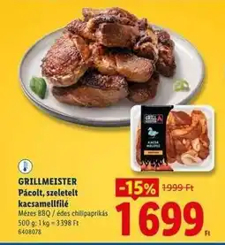 Lidl GRILLMEISTER Pácolt, szeletelt kacsamellfilé ajánlat