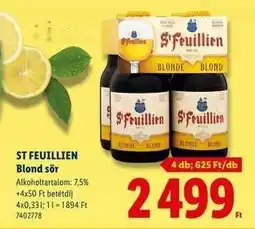 Lidl St-Feuillien Blond sör ajánlat