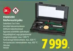 Lidl PARKSIDE Gázforrasztó páka ajánlat