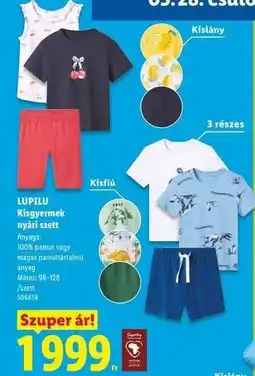 Lidl lupilu Kisgyermek nyári szett ajánlat