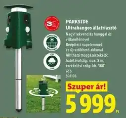 Lidl PARKSIDE Ultrahangos állatriasztó ajánlat