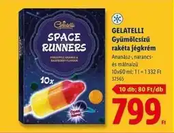 Lidl GELATELLI Gyümölcsízű rakéta jégkrém ajánlat