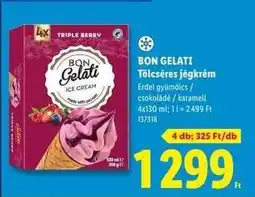 Lidl BON GELATI Tölcséres jégkrém ajánlat