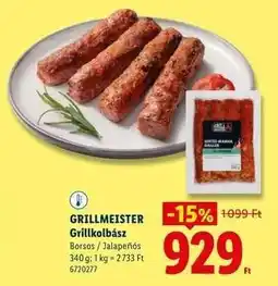 Lidl GRILLMEISTER Grillkolbász ajánlat