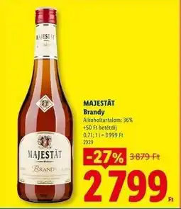 Lidl Majestat Brandy ajánlat
