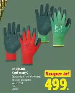 Lidl PARKSIDE Kerti kesztyű ajánlat
