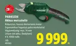 Lidl PARKSIDE Akkus metszőolló ajánlat