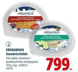 Lidl ERIDANOUS Szendvicsfeltét ajánlat
