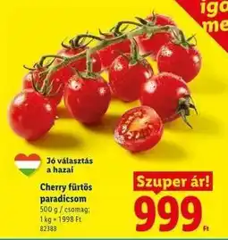 Lidl Cherry fürtös paradicsom ajánlat