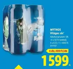 Lidl MYTHOS ajánlat
