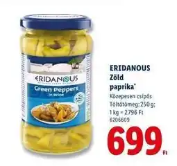 Lidl ERIDANOUS Zöld paprika ajánlat