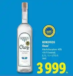 Lidl KORIFEOS Ouzo ajánlat