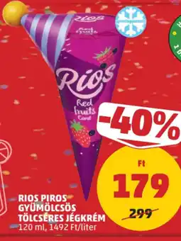 PENNY Rios piros gyümölcsös tölcséres jégkrém ajánlat