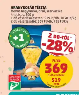 PENNY Aranykosár tészta ajánlat
