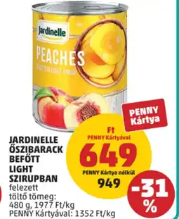 PENNY Jardinelle őszibarack befőtt light szirupban ajánlat