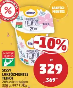 PENNY Sissy laktózmentes tejföl ajánlat