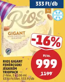 PENNY Rios Gigant fehércsoki jégkrém triopack ajánlat
