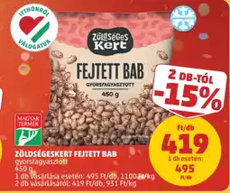 PENNY Zöldségeskert Fejtett bab ajánlat