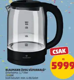 PENNY Blaumann üveg vízforraló ajánlat
