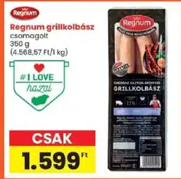 Spar Regnum cheddar sajtos-áfonyás grillkolbász ajánlat