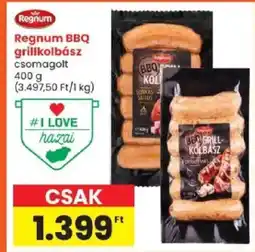 Spar Regnum bbq grillkolbász ajánlat
