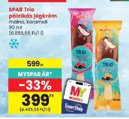 Spar Spar Trio pálcikás jégkrém ajánlat