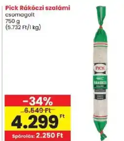 Spar Pick Rákóczi szalámi ajánlat