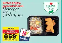 Spar Spar enjoy. Gyermekmenü ajánlat