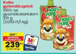 Spar Kubu gyümölcspüré ajánlat