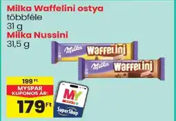 Spar Milka Waffelini ostya, Milka Nussini ajánlat
