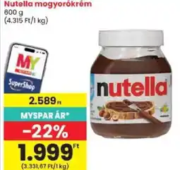 Spar Nutella mogyorókrém ajánlat