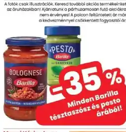 Spar Barilla tésztaszósz és pesto ajánlat