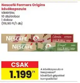 Spar Nescafe Farmers Origins kávékapszula ajánlat